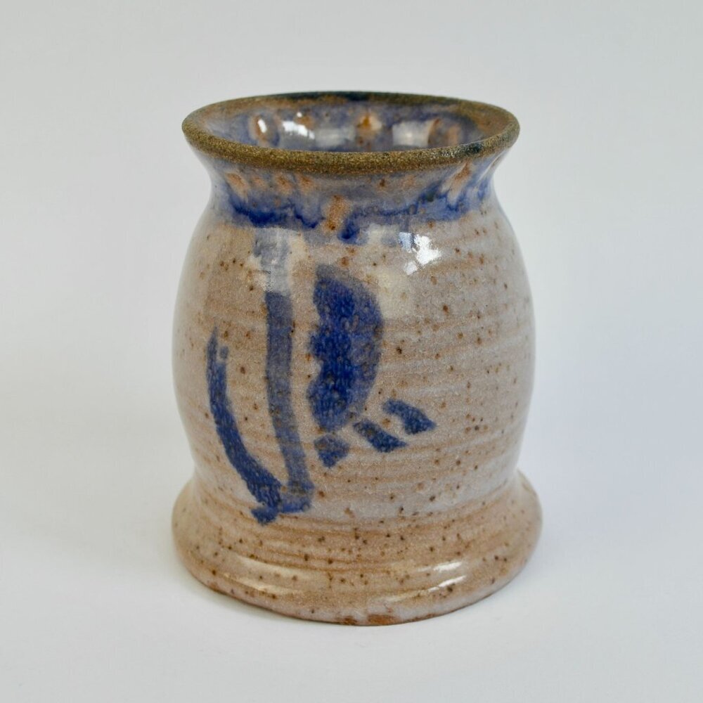 Pottery Stoneware Vase Amateur ? Unsigned 4.5"